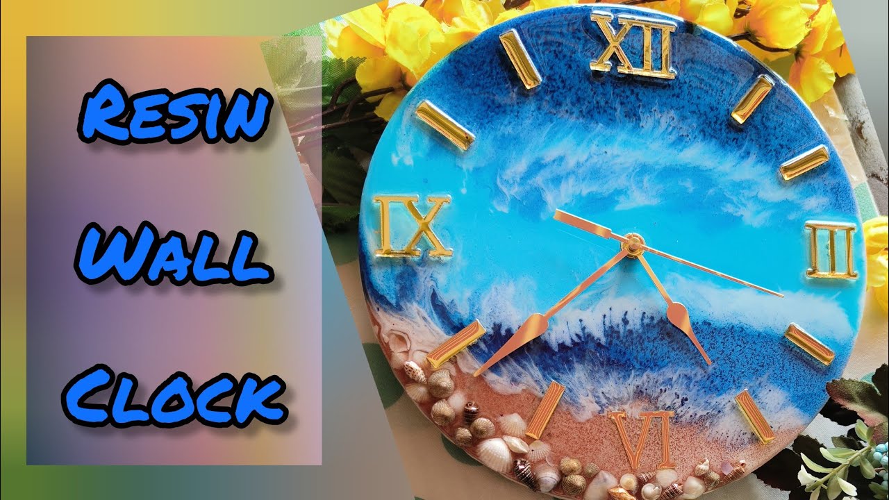 Resin Wall Clock | How to make resin clock | Ocean theme Clock