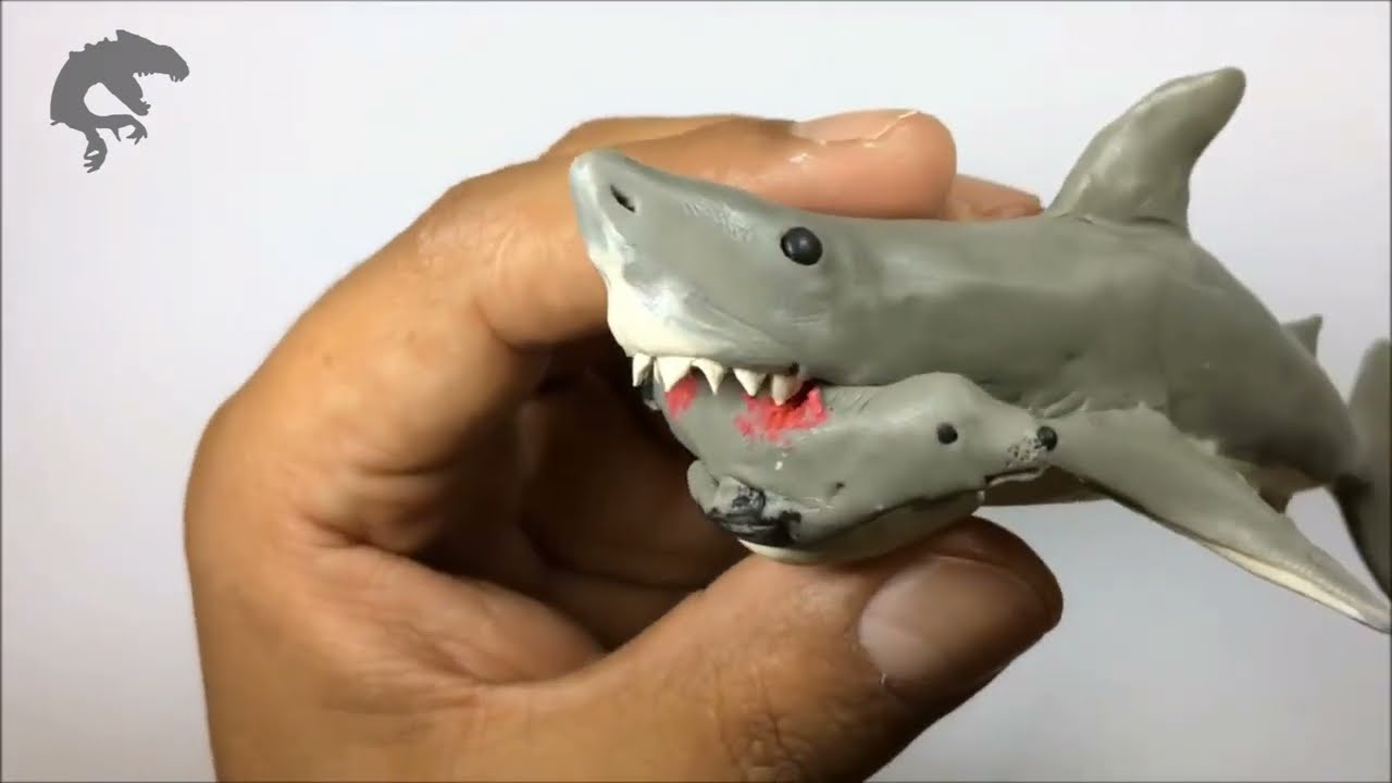 How to make a KILLER SHARK with plasticine or clay in steps - My Clay World