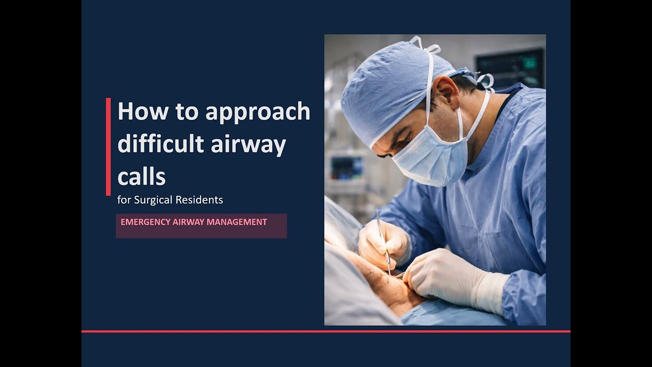 How to think about the difficult /surgical airway
