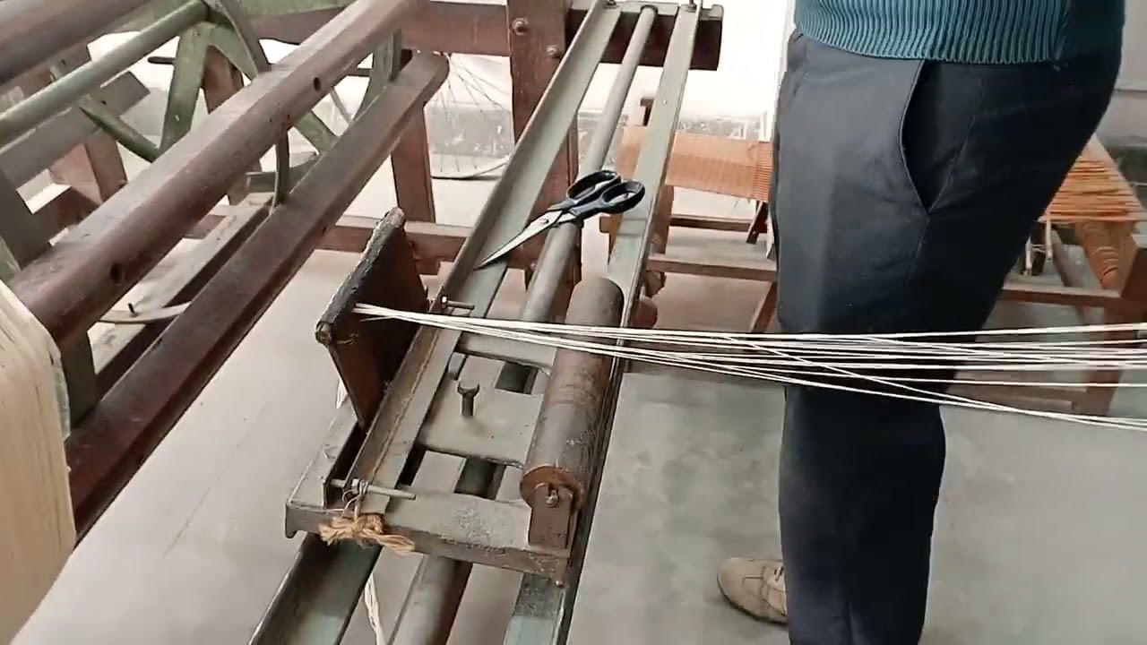 How to warping on sectional warping Drum || Handloom || Warping || Preparatory process of Weaving