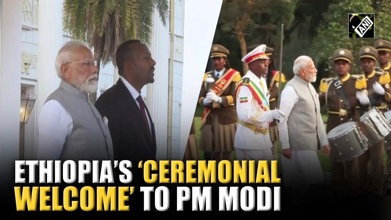 PM Narendra Modi receives ceremonial welcome at Ethiopian National Palace in Addis Ababa