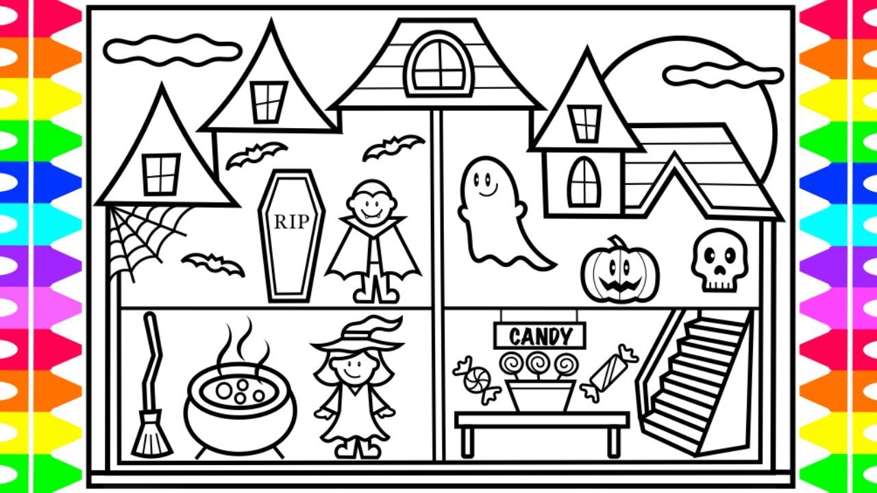 HAPPY HALLOWEEN 🧡🖤 How to Draw Halloween Characters for Kids 🎃 Halloween Coloring Pages for Kids