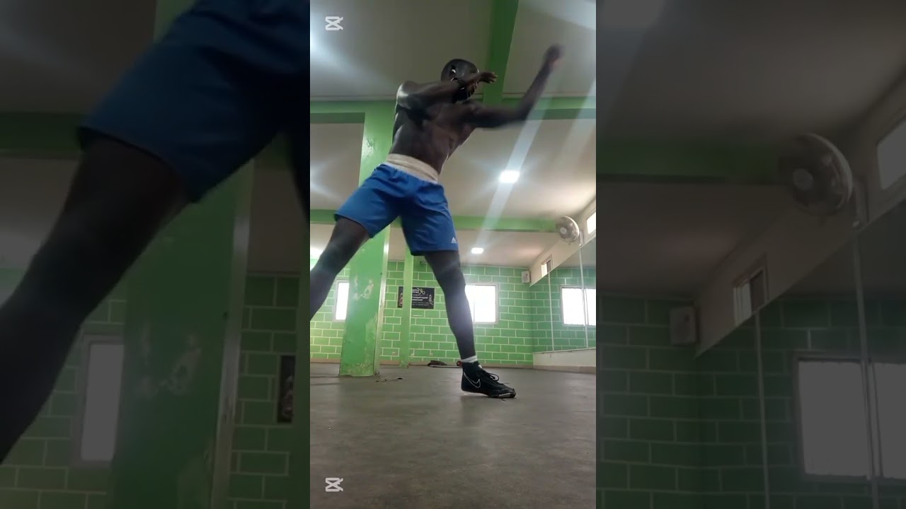 KING SENE in preparation for his fight on May 3rd