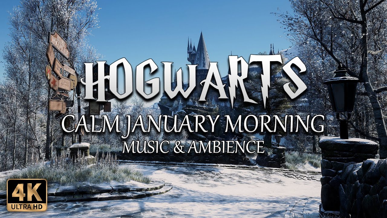 A Calm January Morning at Hogwarts | 4K Harry Potter Music & Ambience