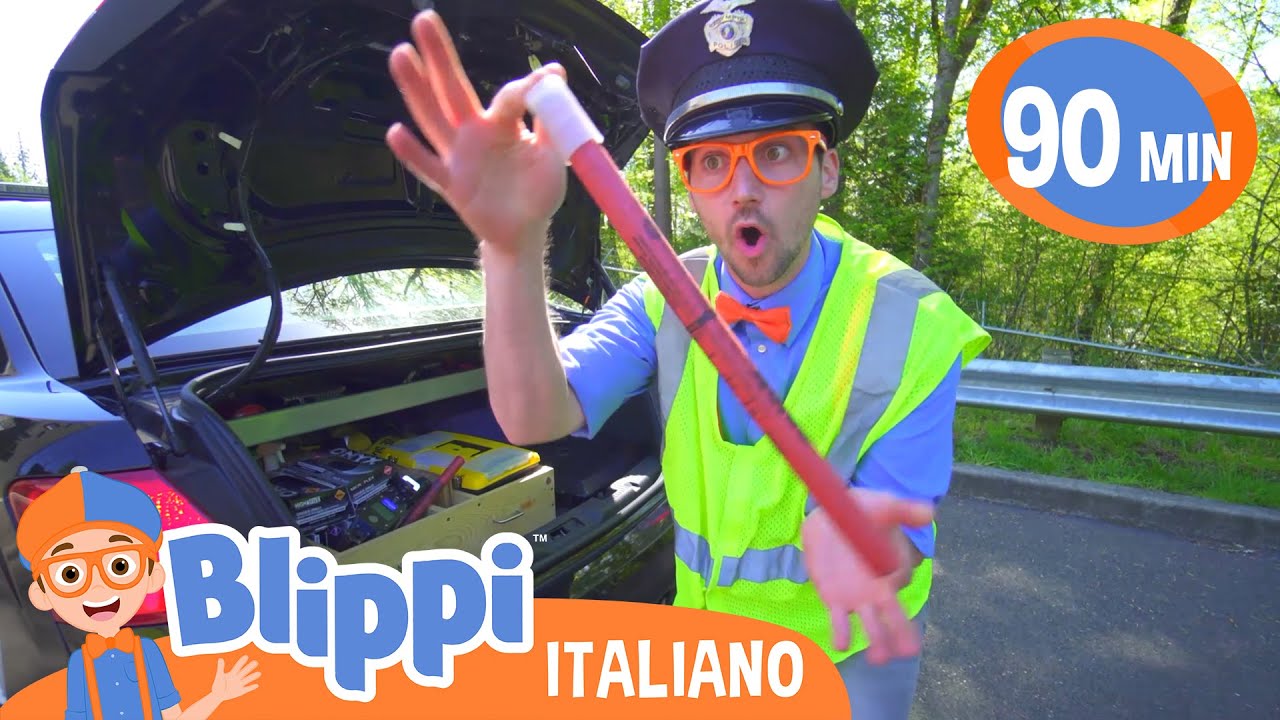 Blippi diventa un agente di polizia | Blippi | Moonbug Kids - Cartoni Animati