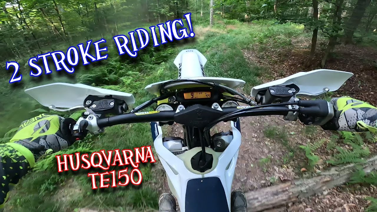 Riding my new dirt bike in the woods! 2023 Husqvarna TE150 - Kawasaki KX250