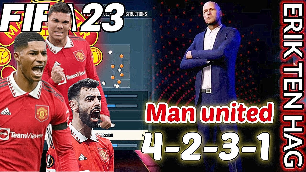 REPLICATE Erik Ten Hag's 4-2-3-1 Man united Tactics 22/23. in FIFA 23 | Custom Tactics