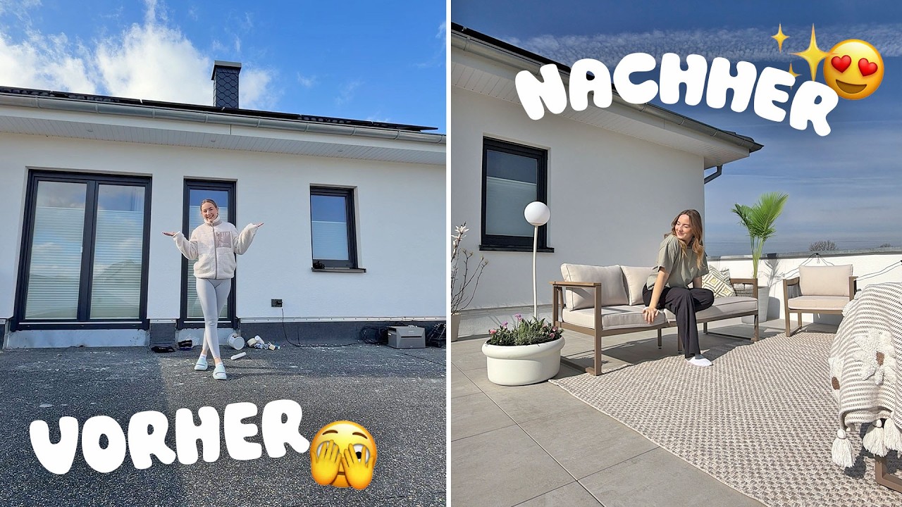 XXL Dachterrassen Makeover 🏠🌴😍 wir lieben es!!!