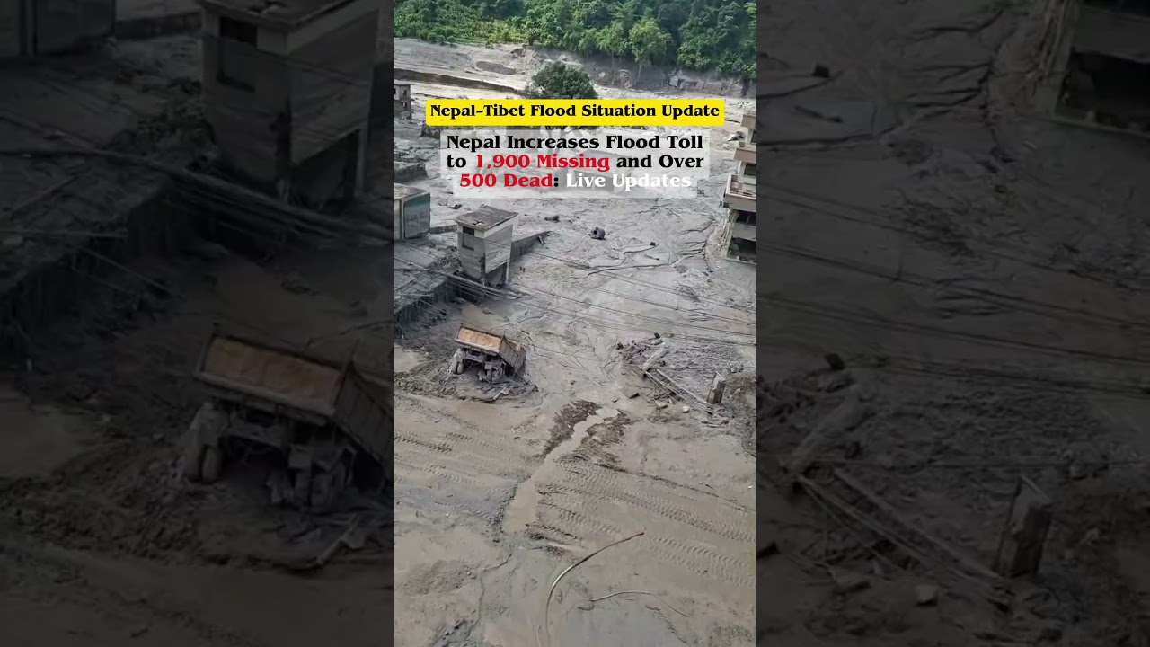 Nepal Flood Update: 1,900 Missing & Over 500 Dead 💔 #shorts