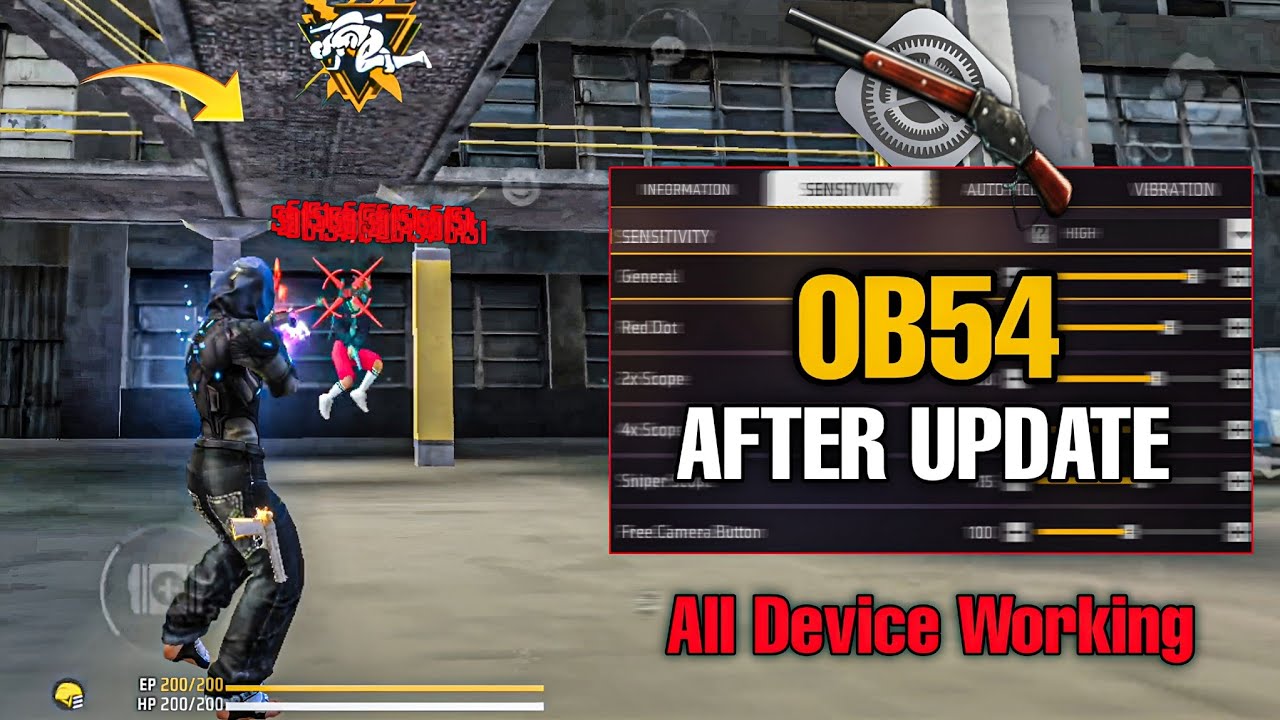 OB54 AFTER UPDATE NEW SENSITIVITY SETTING IN FREE FIRE | AUTO HEADSHOT SETTING FREE FIRE