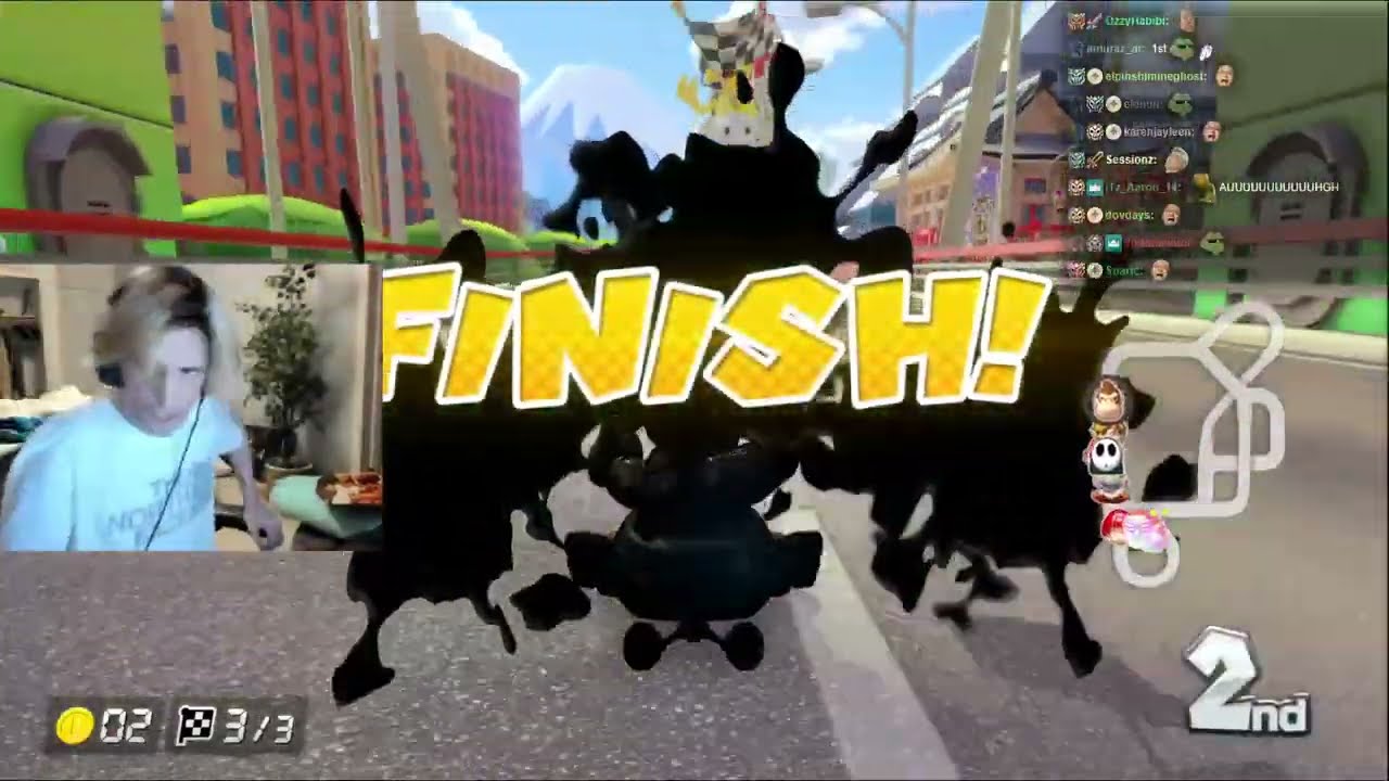 xQc Destroys the Stream Snipers in Mario Kart