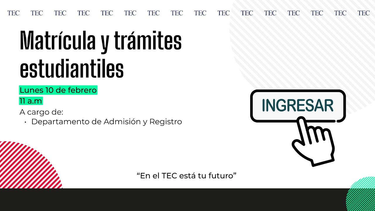 Matrícula y trámites estudiantiles, 