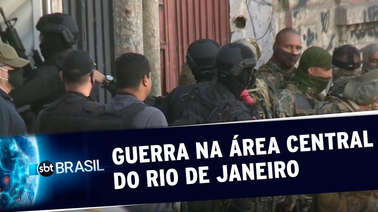 Traficantes rivais se enfrentam há mais de 24 horas na região central do Rio | SBT Brasil (27/08/20)