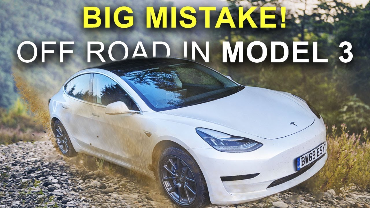 Заднеприводная Tesla Model 3 для бездорожья и трасс - мы застряли!