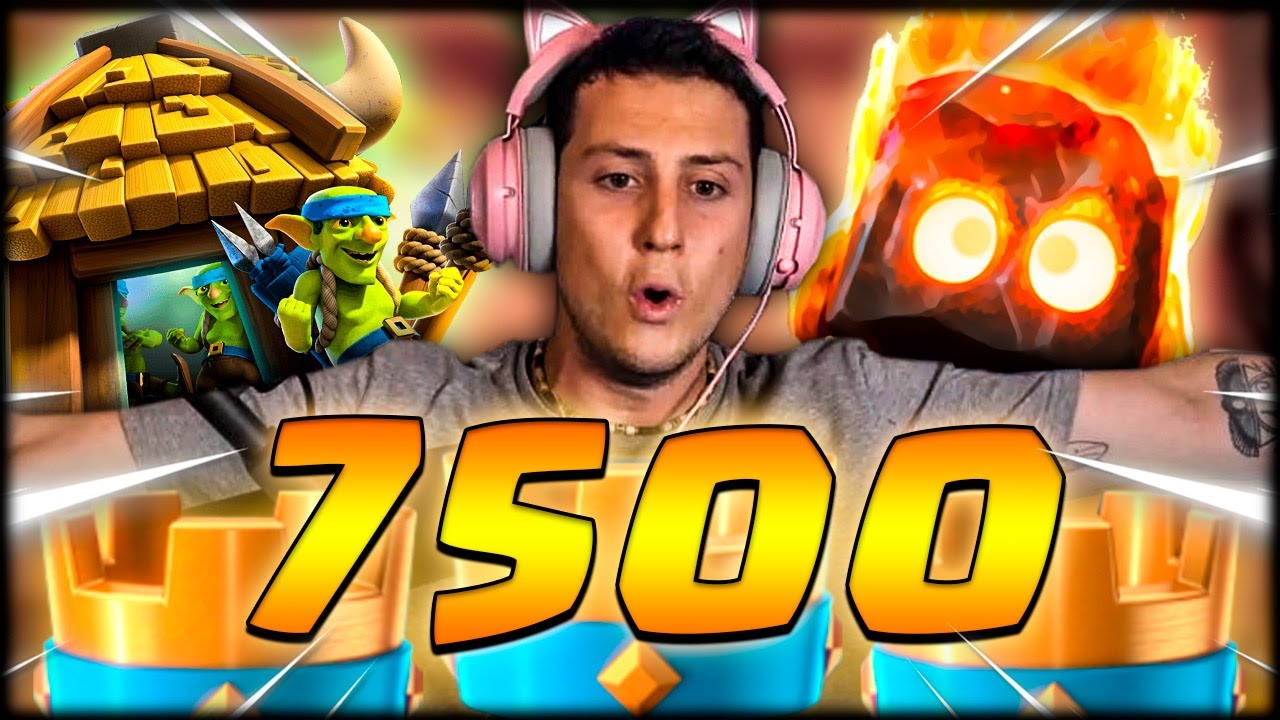 SUBO A 7500 CON CHOZAS EN CLASH ROYALE