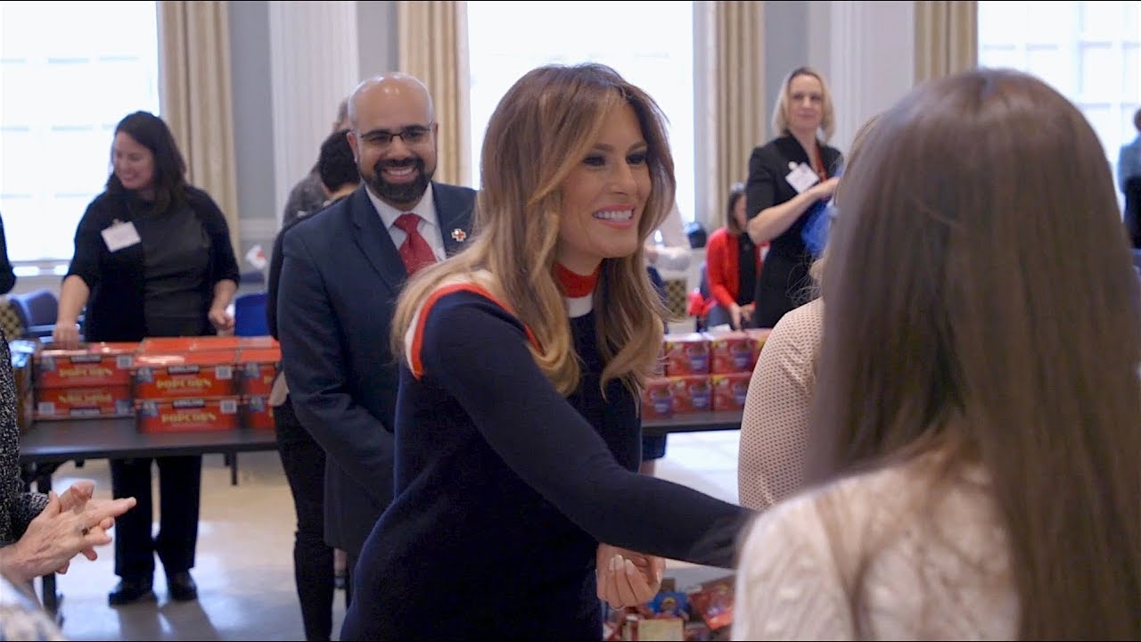 First Lady Melania Trump Visits the Red Cross