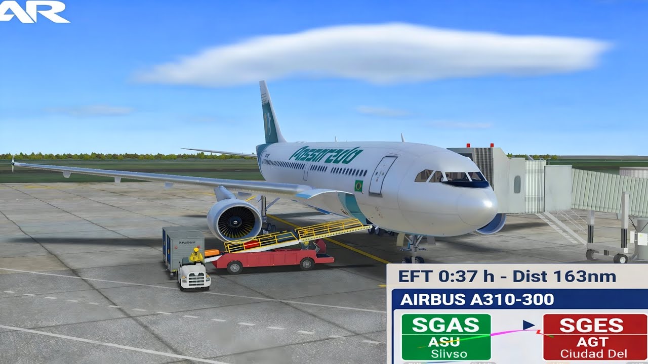 ✈️ VOO COMPLETO RFS | Airbus A310-300 🇵🇾📍SGAS (Siivso) – ➡️ SGES (Ciudad Del este) Quad Hd.