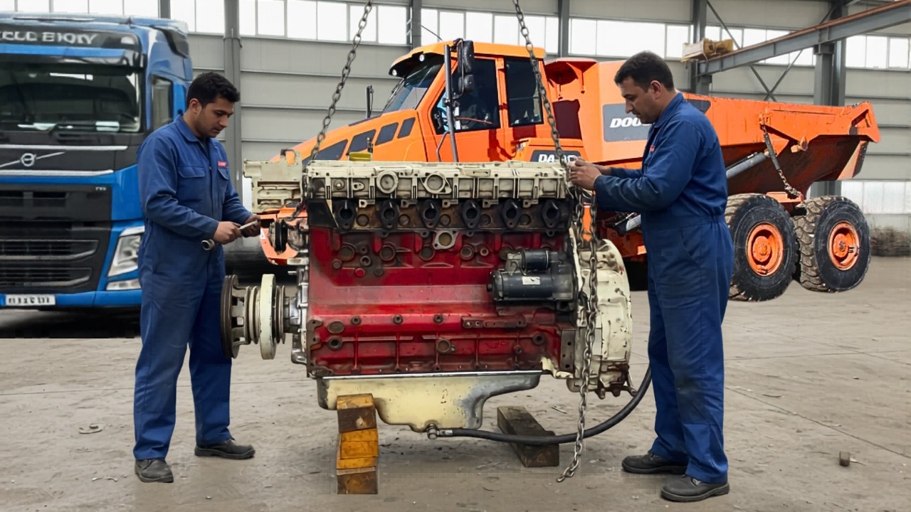 Man Perfectly Rebuilds DOOSAN Dump Truck Engine | Full Assembly & First Start