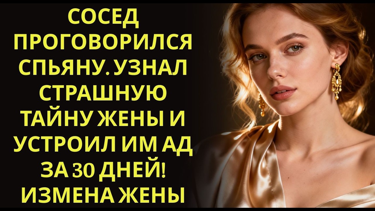 Сосед проговорился спьяну  Узнал страшную тайну жены и устроил им ад за 30 дней! Измена жены