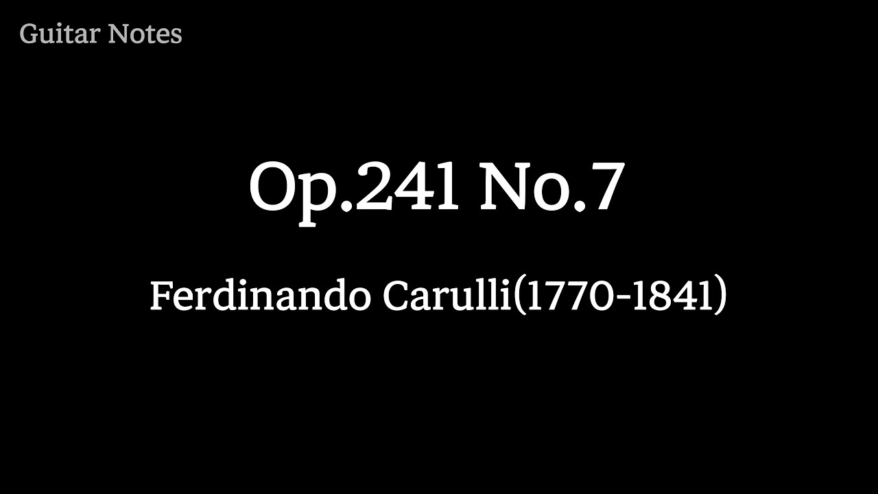 Op. 241 No. 7 Rondo - Ferdinando Carulli, Tab & Fingering