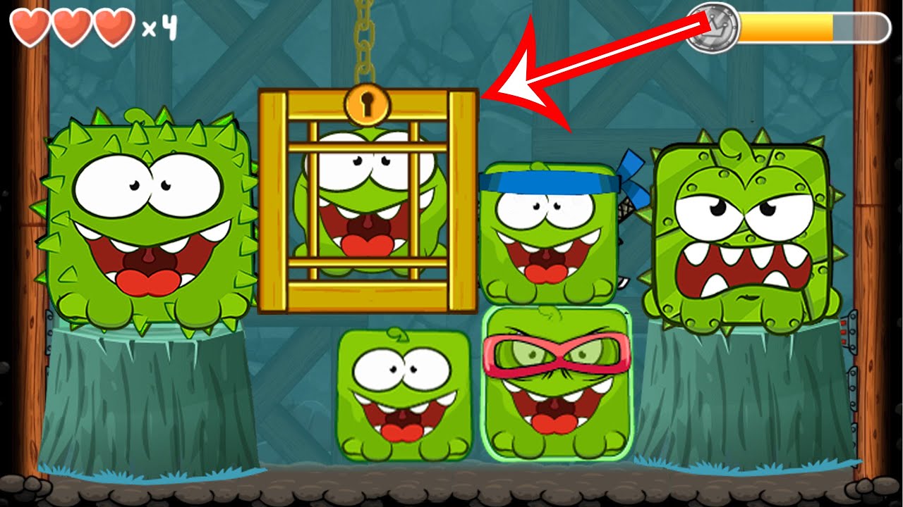 RED BALL 4 - OM NOM BALL ALL LEVELS (15, 30, 45, 75) ALL VOLUMES ALL OM NOM BOSSES (iOS, Android)