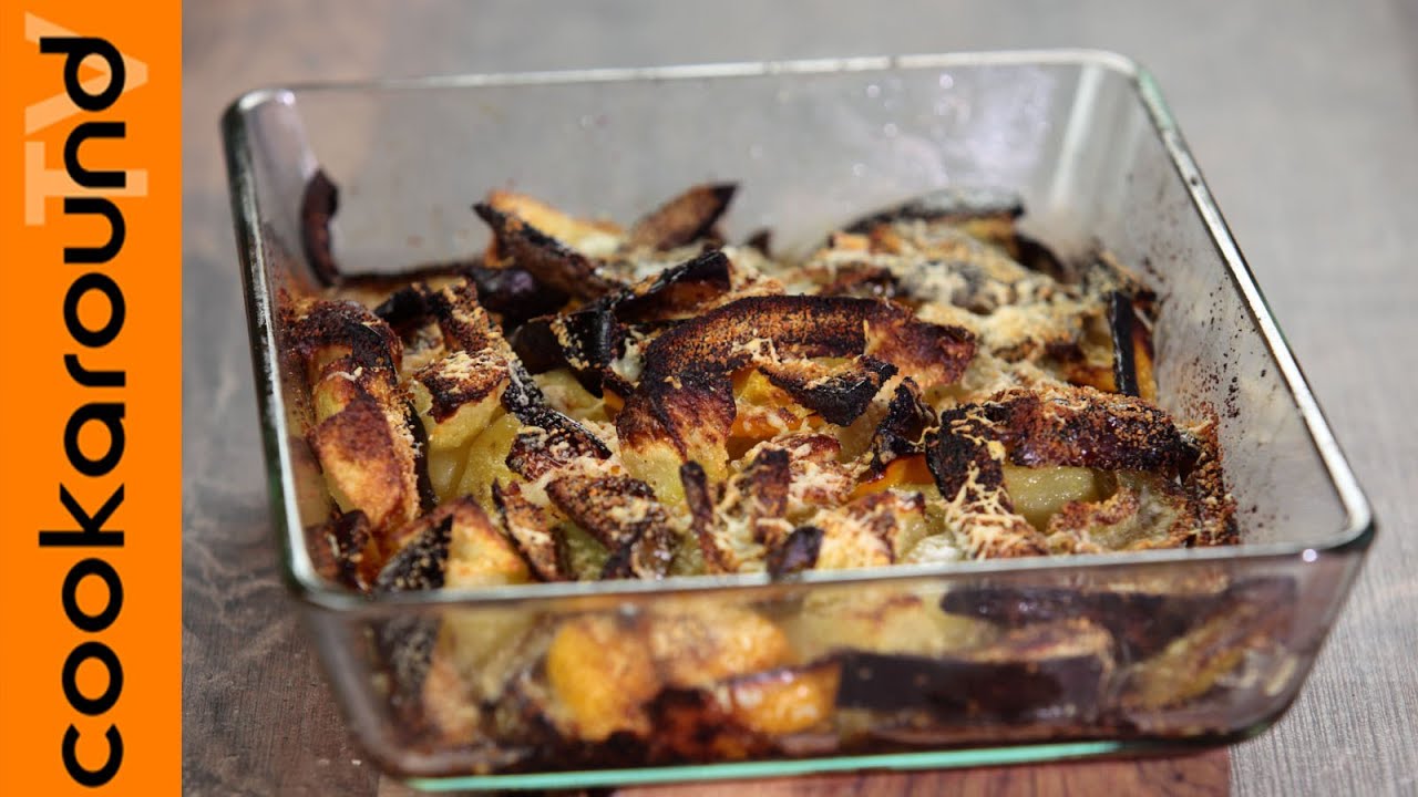 Melanzane peperoni e patate al forno / Ricetta contorni