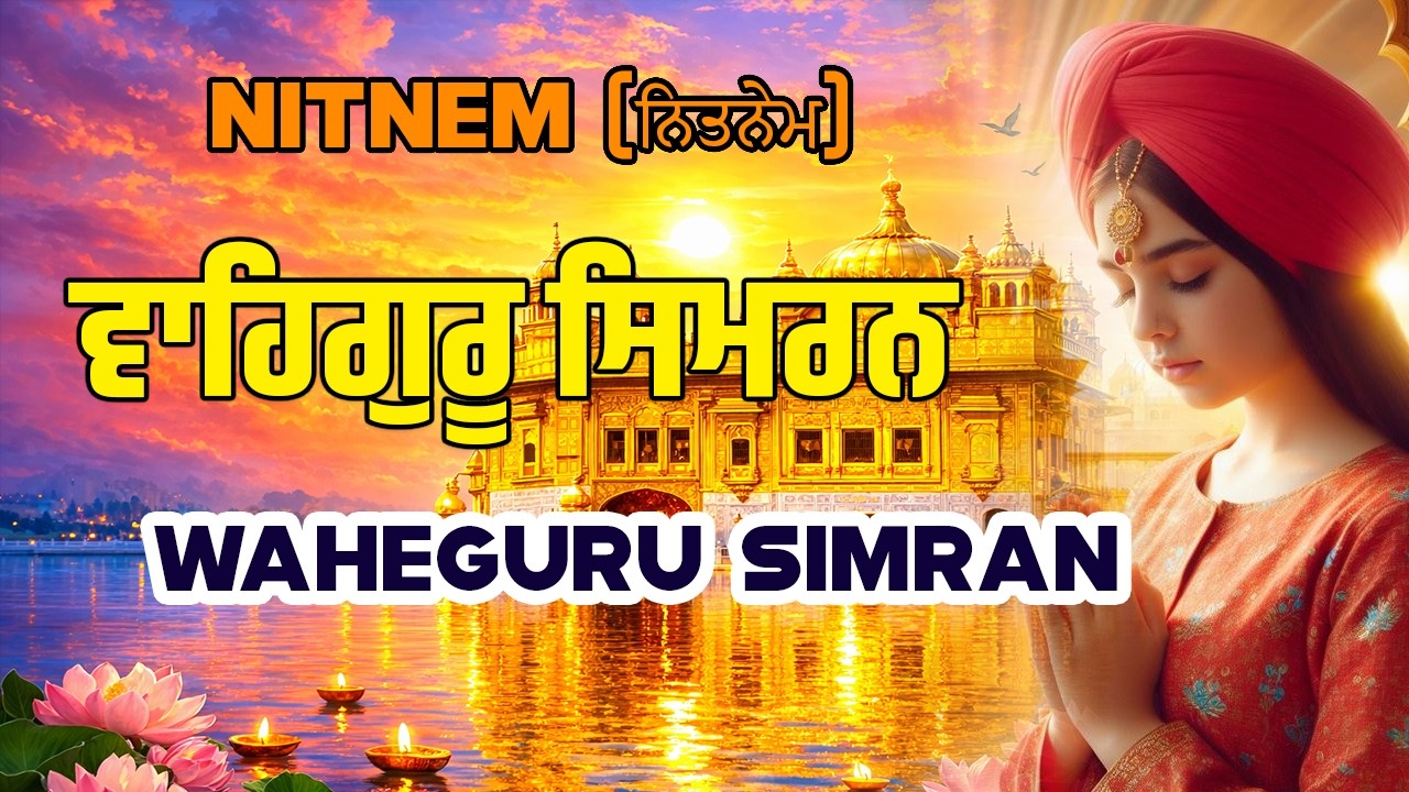 Waheguru Simran | 1 Hour Nonstop Waheguru Jaap | Peaceful Meditation | Gurbani Simran #gurbani
