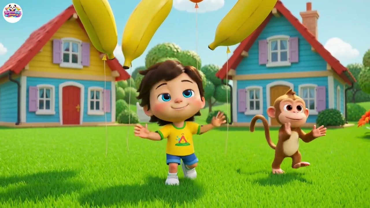 Funny Monkey Banana Song 🐒🍌 | Fun Nursery Rhyme for Kids | Baby Songs & Animated Rhymes