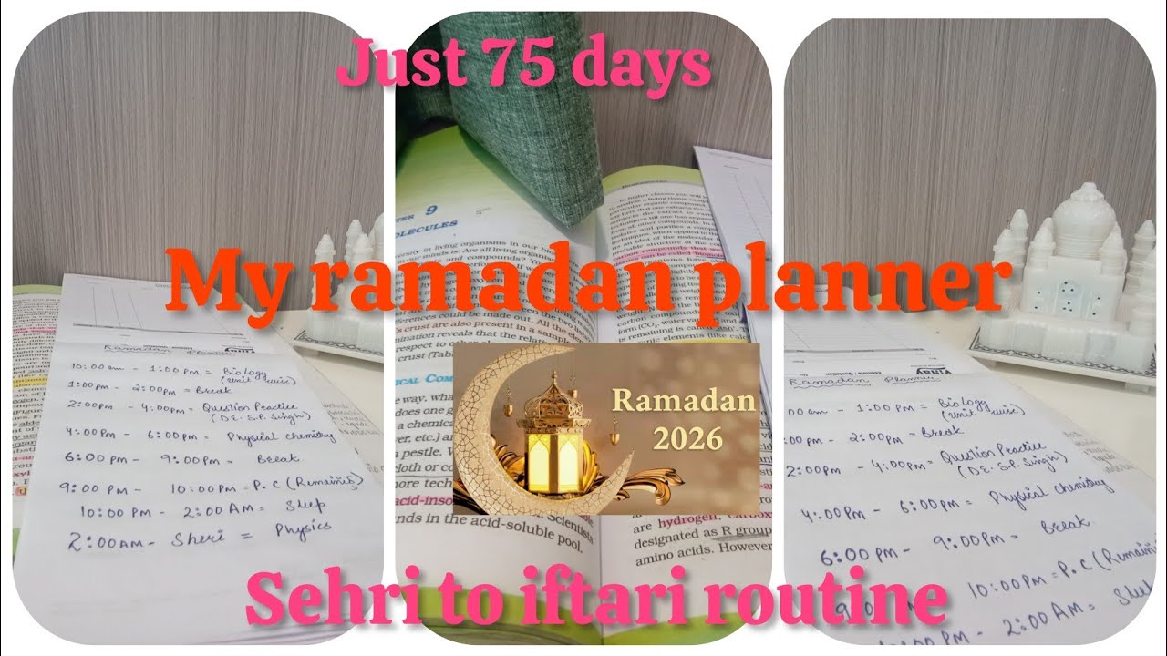 #neet2026Ramadan planner # 75 days left 🧡🔥🔥# daily routine 