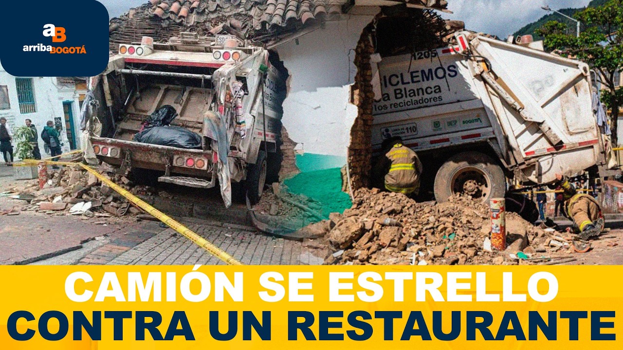 Camión recolector terminó dentro de restaurante en La Candelaria | CityTv | ArribaBogotá