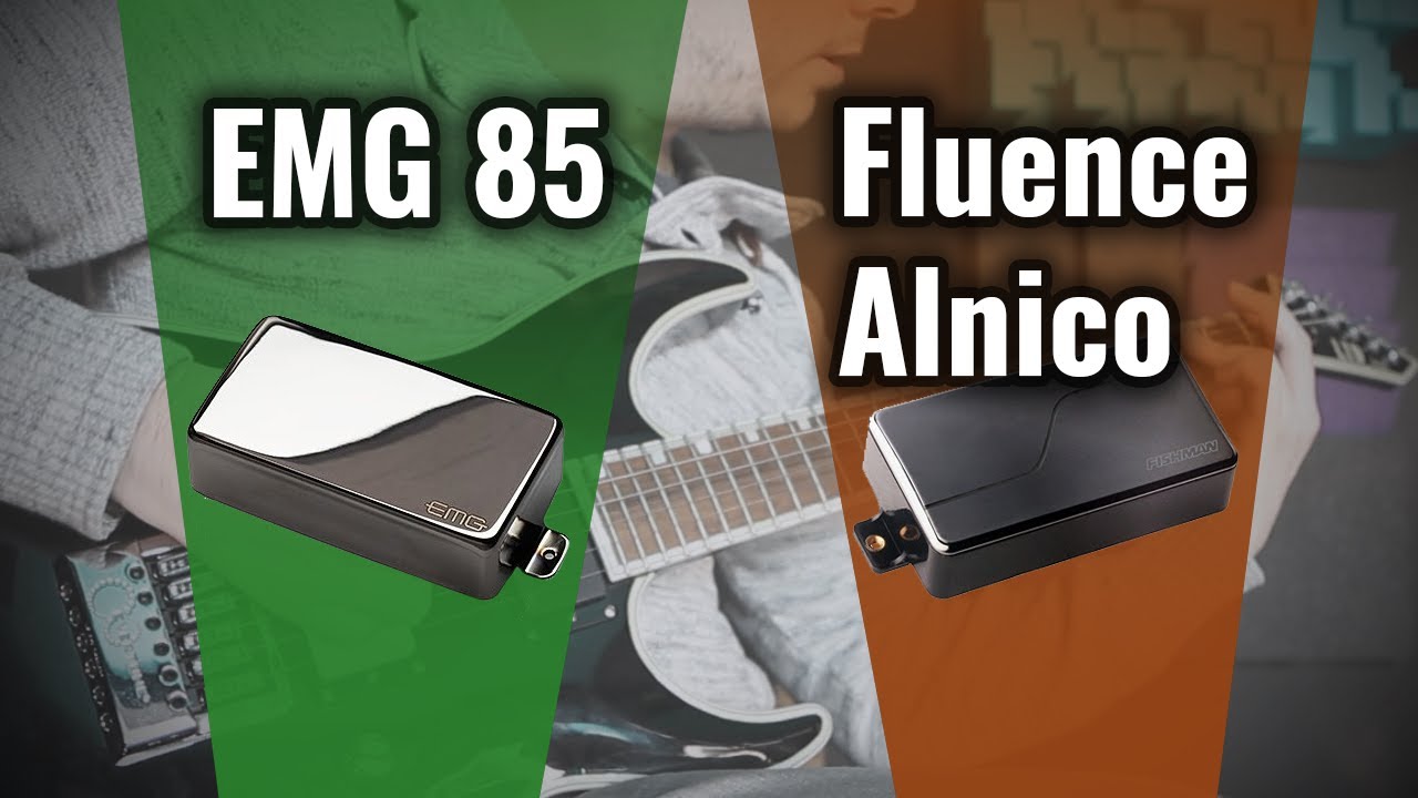 EMG 85 battles Fishman Fluence Modern Alnico \\ Comparison of active guitar pickups (METAL)