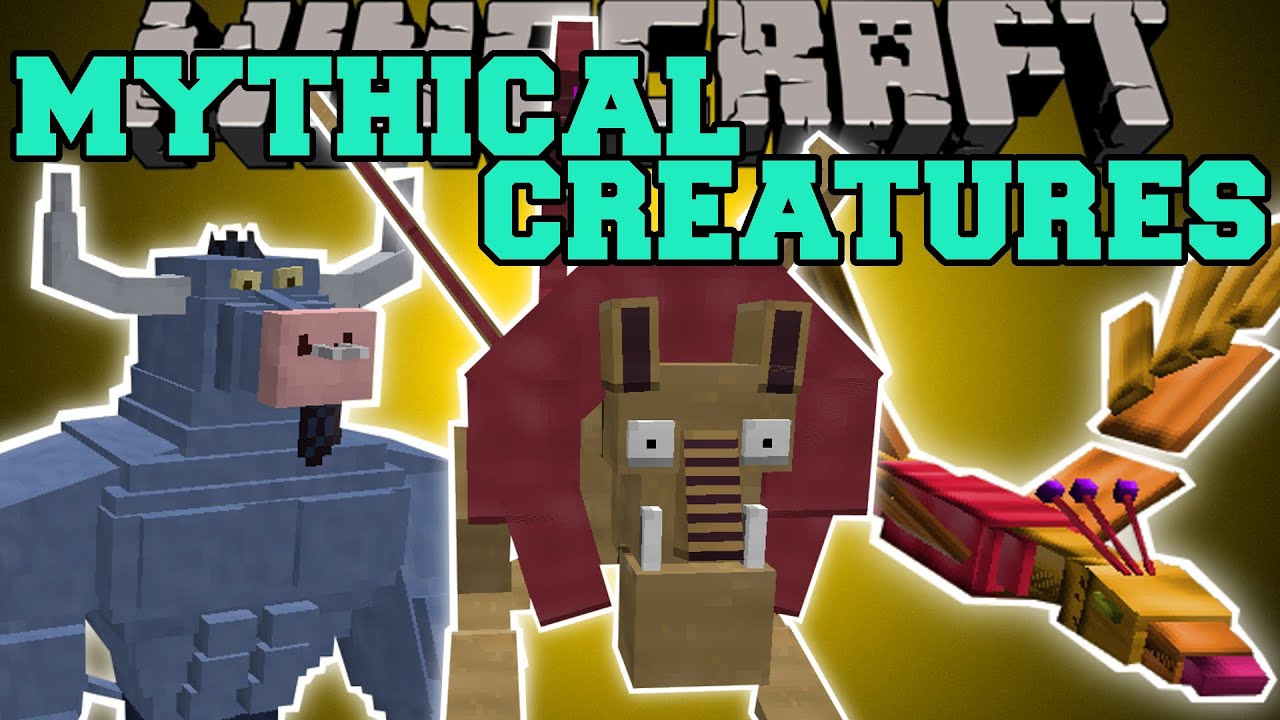 Minecraft: MYTHICAL CREATURES (MANTICORE, PHOENIX, MINOTAUR & MORE!) Mod Showcase