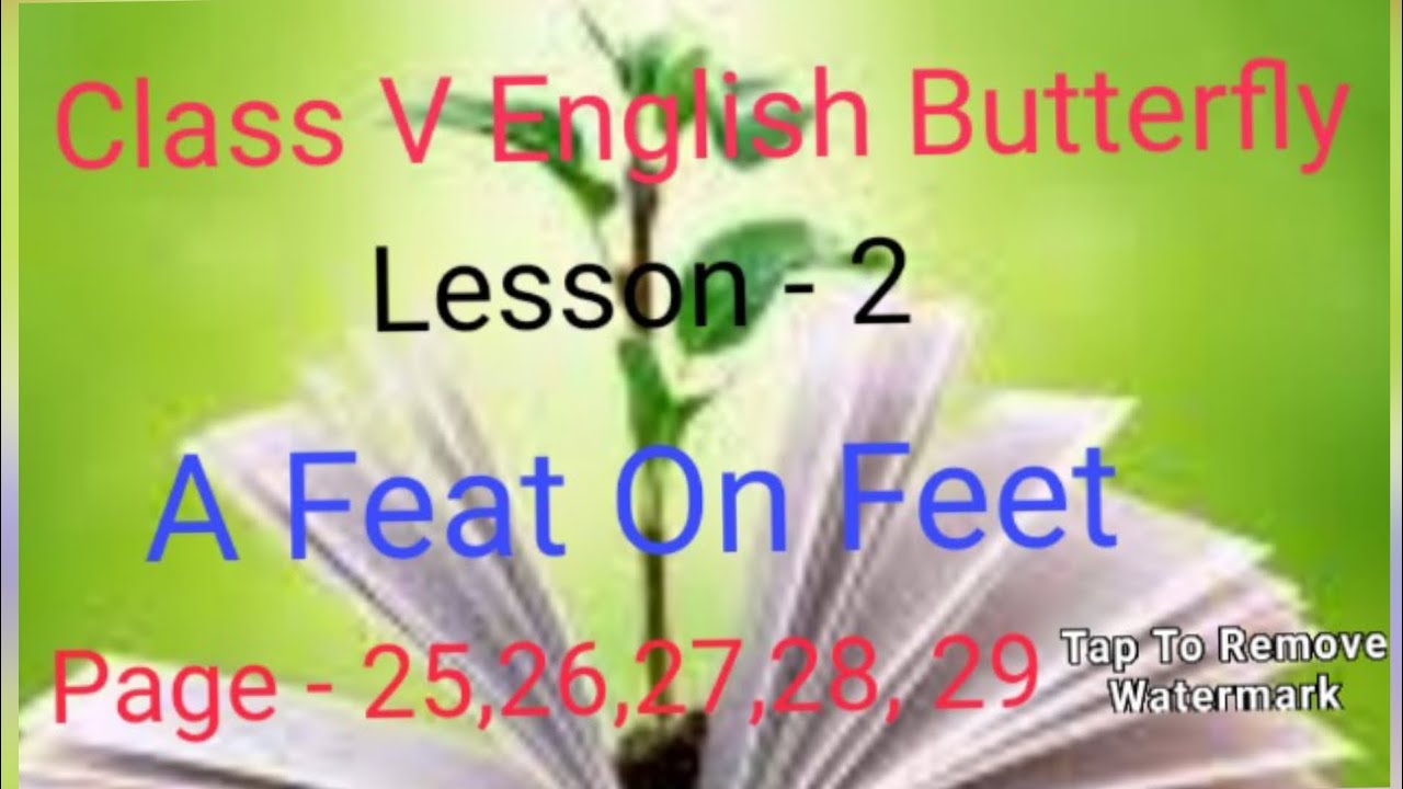 Class 5 english butterfly page 25 to 29 A Feat on Feet