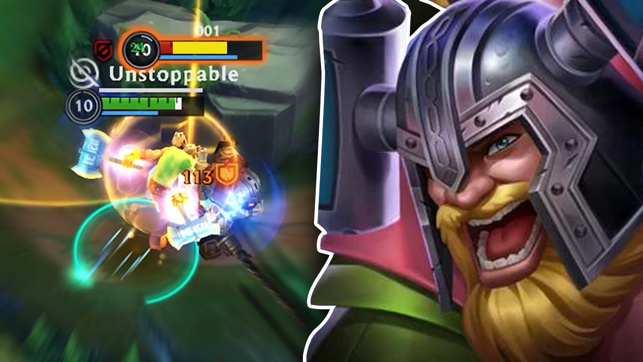 Wild Rift Olaf Hard Carry Baron Lane Gameplay in Season 17