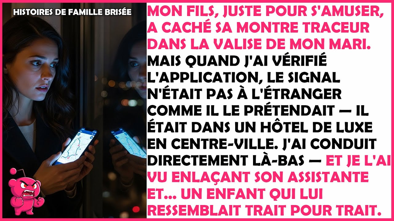 Mon mari disait être en voyage — le traceur de mon fils l’a montré à l’hôtel avec son assistante.