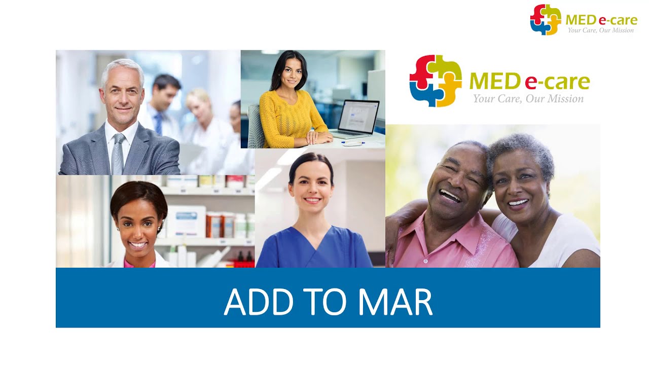 Add to MAR - Manually adding medication to eMAR