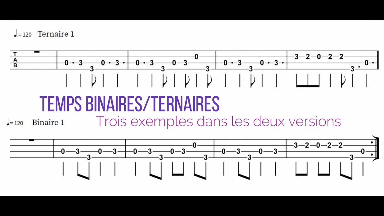 Temps Binaires/Ternaires : comprendre en comparant