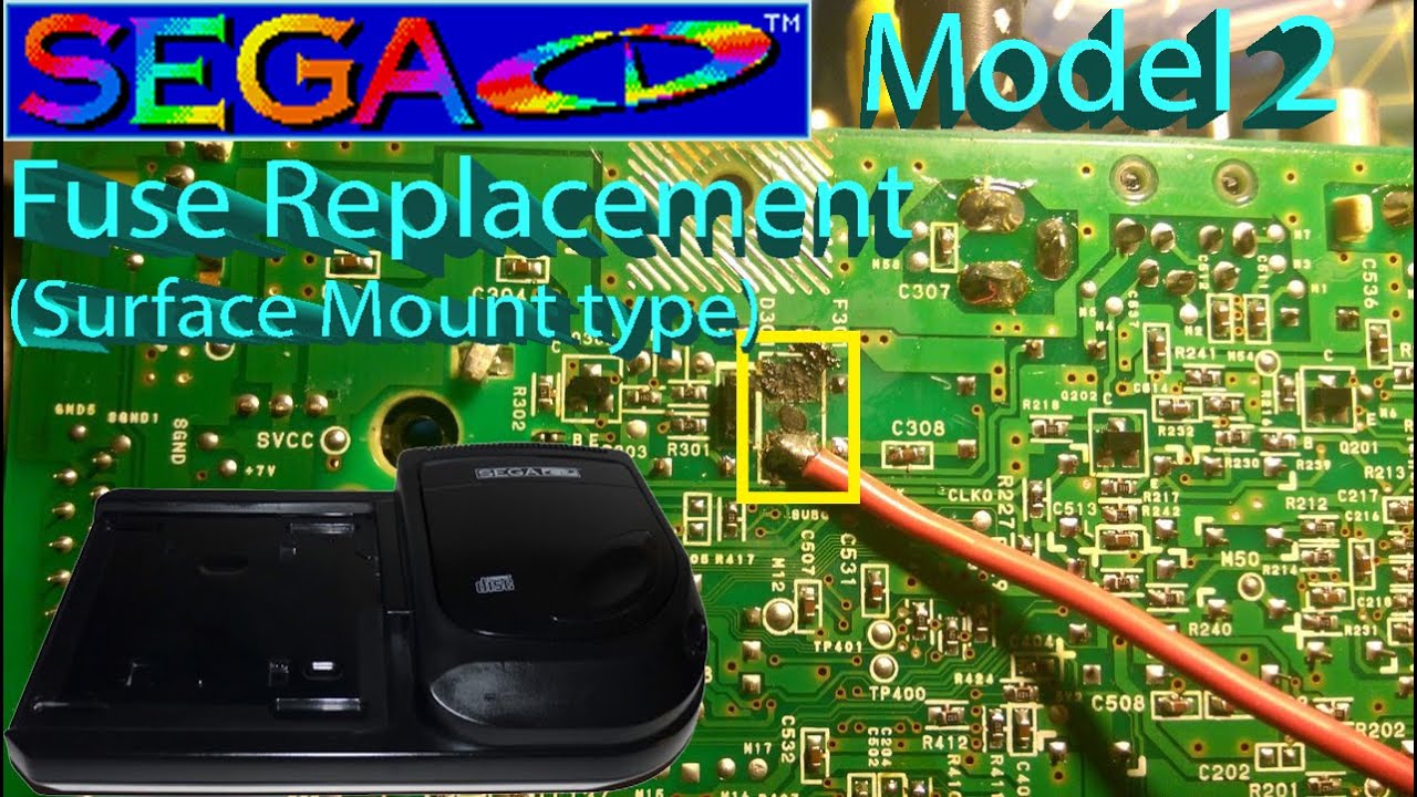 HOW TO: Sega CD Model 2 Fuse Repair (Surface Mount Type)
