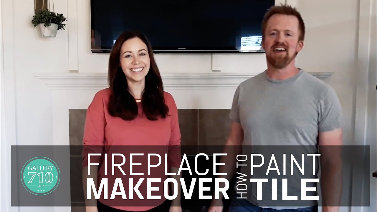 Painting Tile with Rust-Oleum How to Makeover your Fireplace