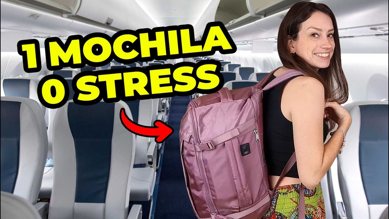 A MOCHILA VIRAL! SEGREDOS PARA VIAJAR APENAS COM MOCHILA NO AVIÃO - como organizar e economizar