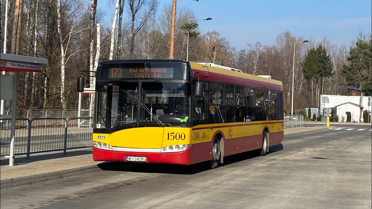 ↯ Solaris Urbino 12 III (MZA Warszawa #1500) 173 - Dw. Wschodni (Lubelska) ♪ ZF, most ♪ ↯