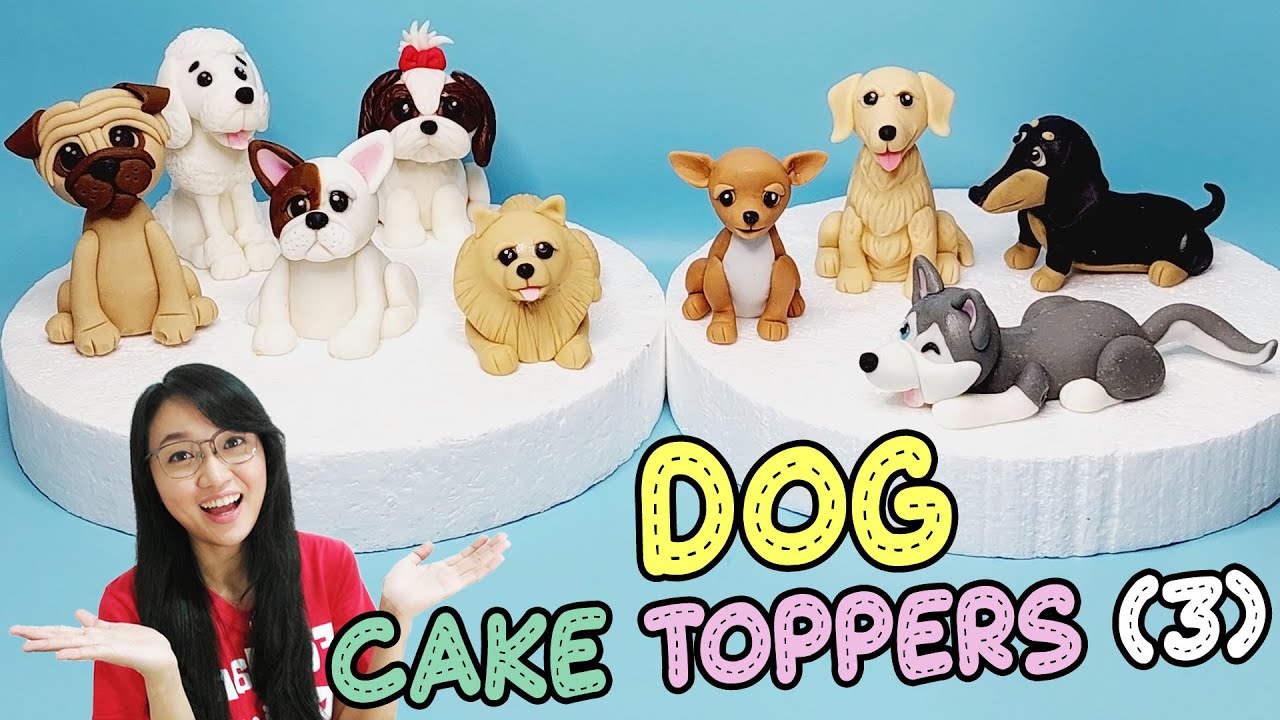 Chihuahua, Golden Retriever, Dachshund Cake Toppers (include WEIGHT)| Dog Theme Cake | Dog Cake