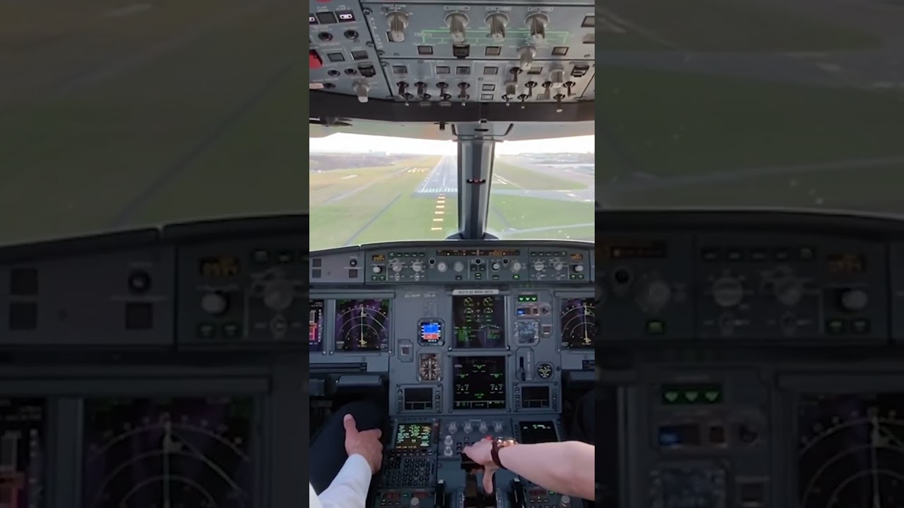Crosswind landing airbus A319