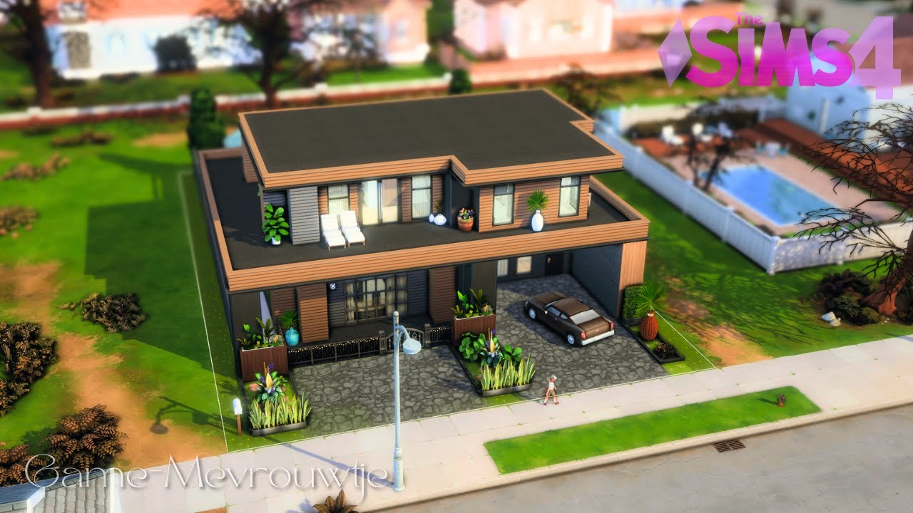 modern huisje/ sims 4/speed build