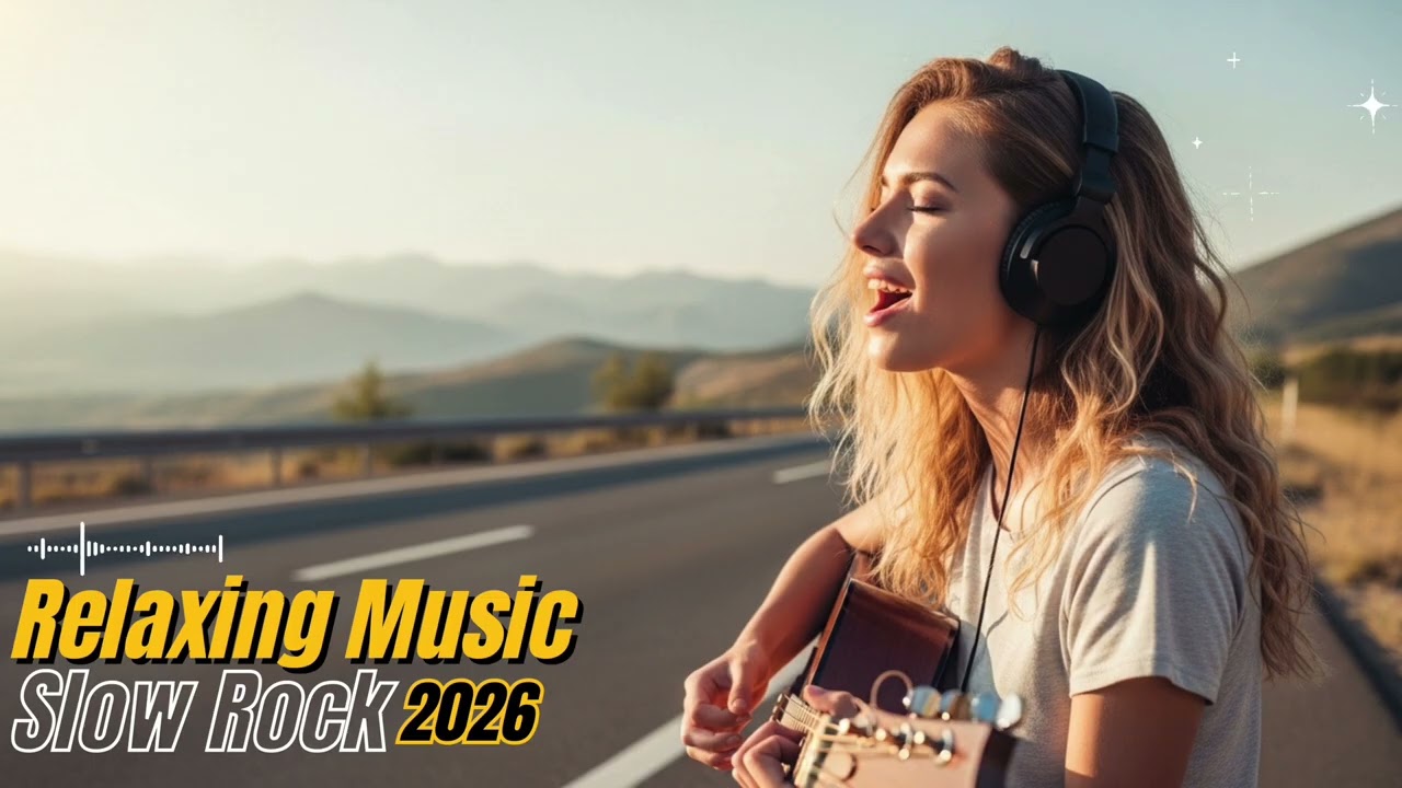 Relaxing Slow Rock Driving Music 🚗 Smooth Guitar Road Trip Vibes