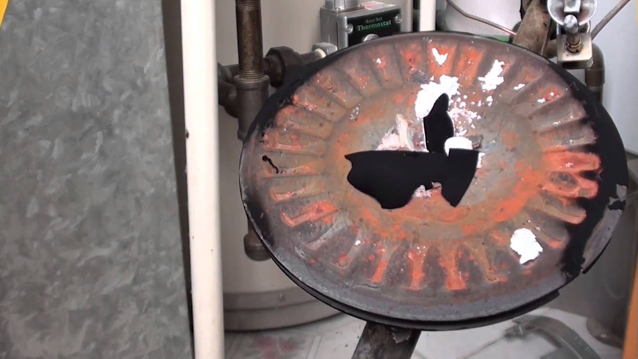 Cleaning burner on the gas water heater