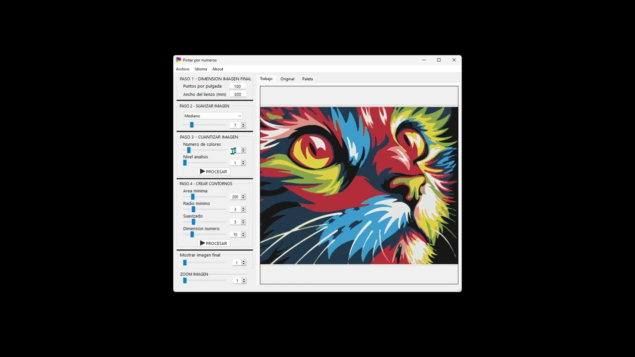 Pintar por Números (PpN) versión 2 5: nuevas caracteristicas