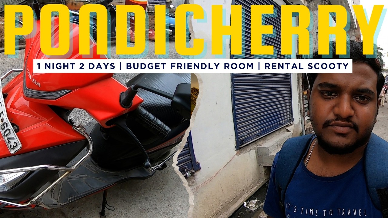 Night Bus-ல Pondicherry 🌙 ₹500-ல Beach View Stay + ₹300 Scooty | Ultimate Tamil Budget Vlog