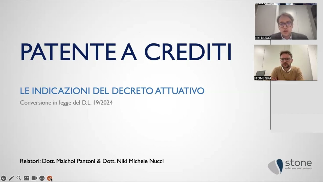 PATENTE A CREDITI   documentazione e DURF