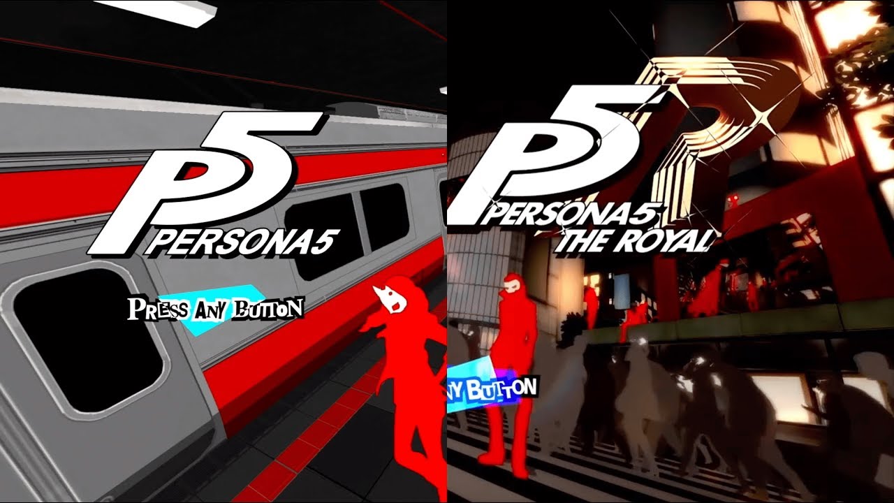 Persona 5 / The Royal - Main Menu Comparison